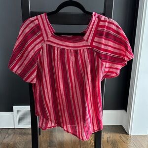 Universal Thread Red Striped Blouse